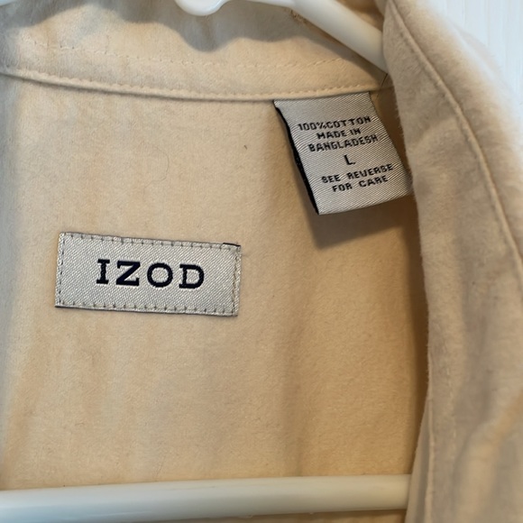 NWOT Izod button-down long sleeve shirt men’s size L super soft brushed cotton - Picture 2 of 7